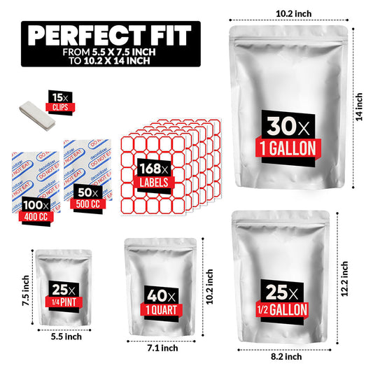 What Size Mylar Bag Do You Need? Full Guide (Quart to 5 Gallon)